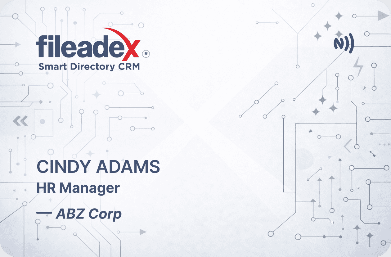 White fileadeX branded smart card