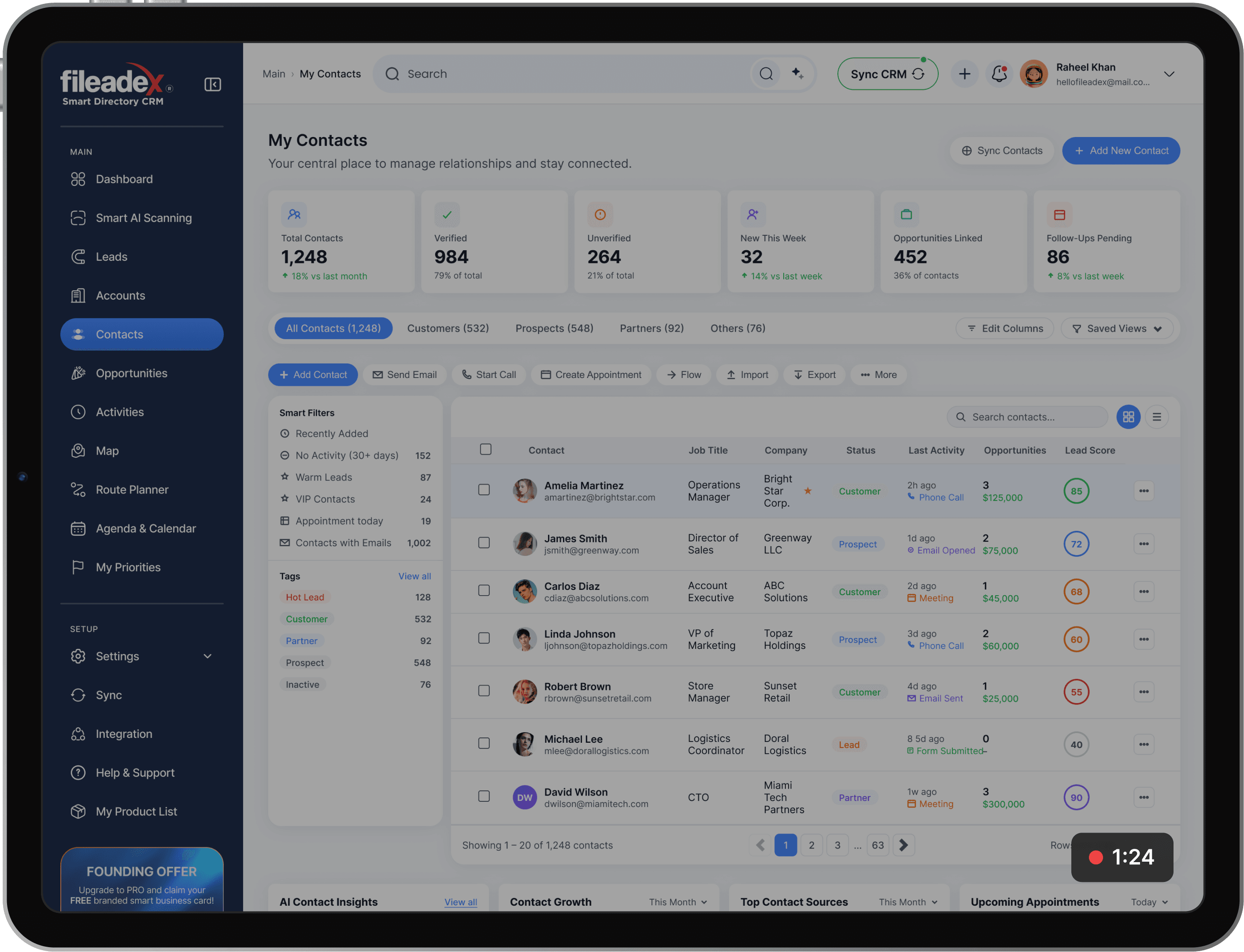 fileadeX product demo playing on an iPad