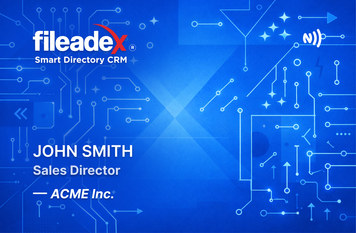 Blue fileadeX smart card
